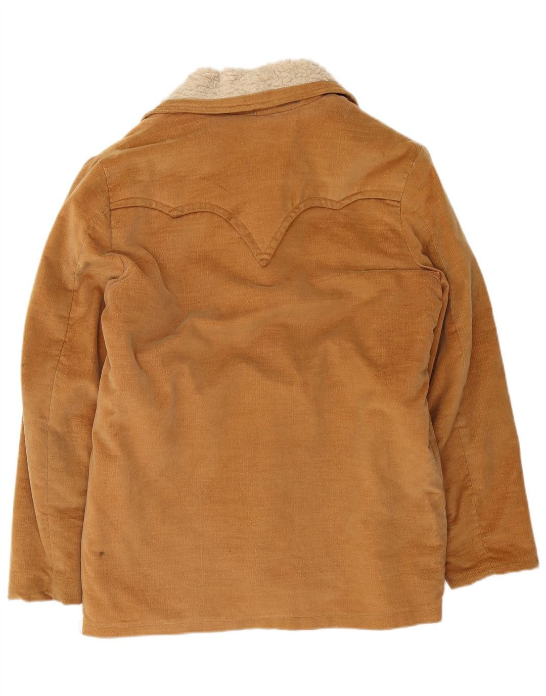 Vintage hombres Sherpa chaqueta Reino Unido 40 grande marrón colorblock