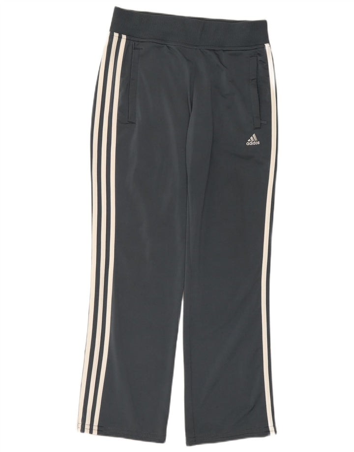 Adidas Mujer Chándal Pantalones UK 10 Pequeño Gris Poliéster