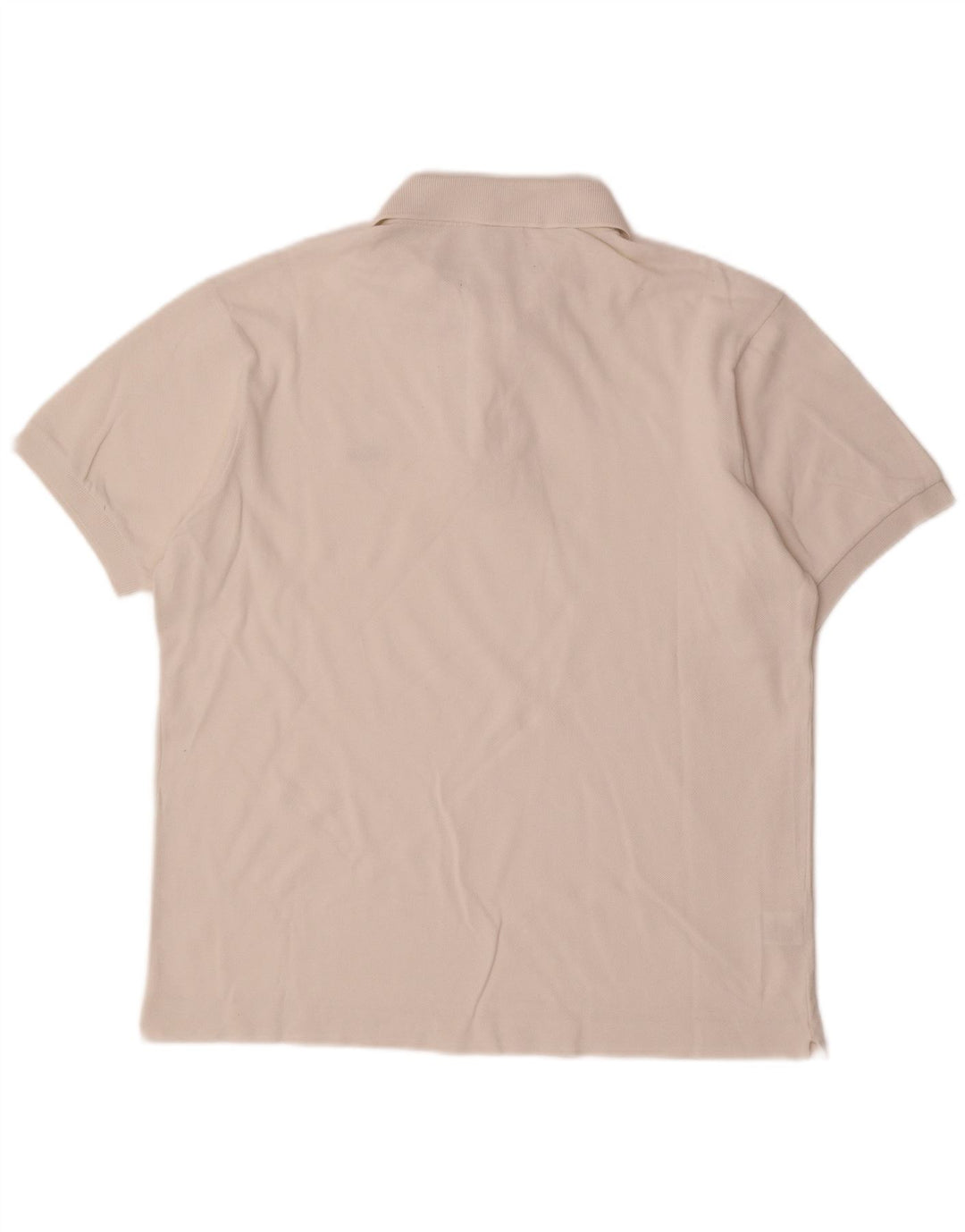 LACOSTE Polo para hombre talla 4 mediano algodón blanco