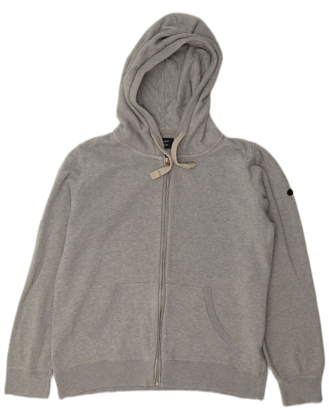 Superdry Suéter con capucha y cremallera para mujer Reino Unido 44 Grande Gris