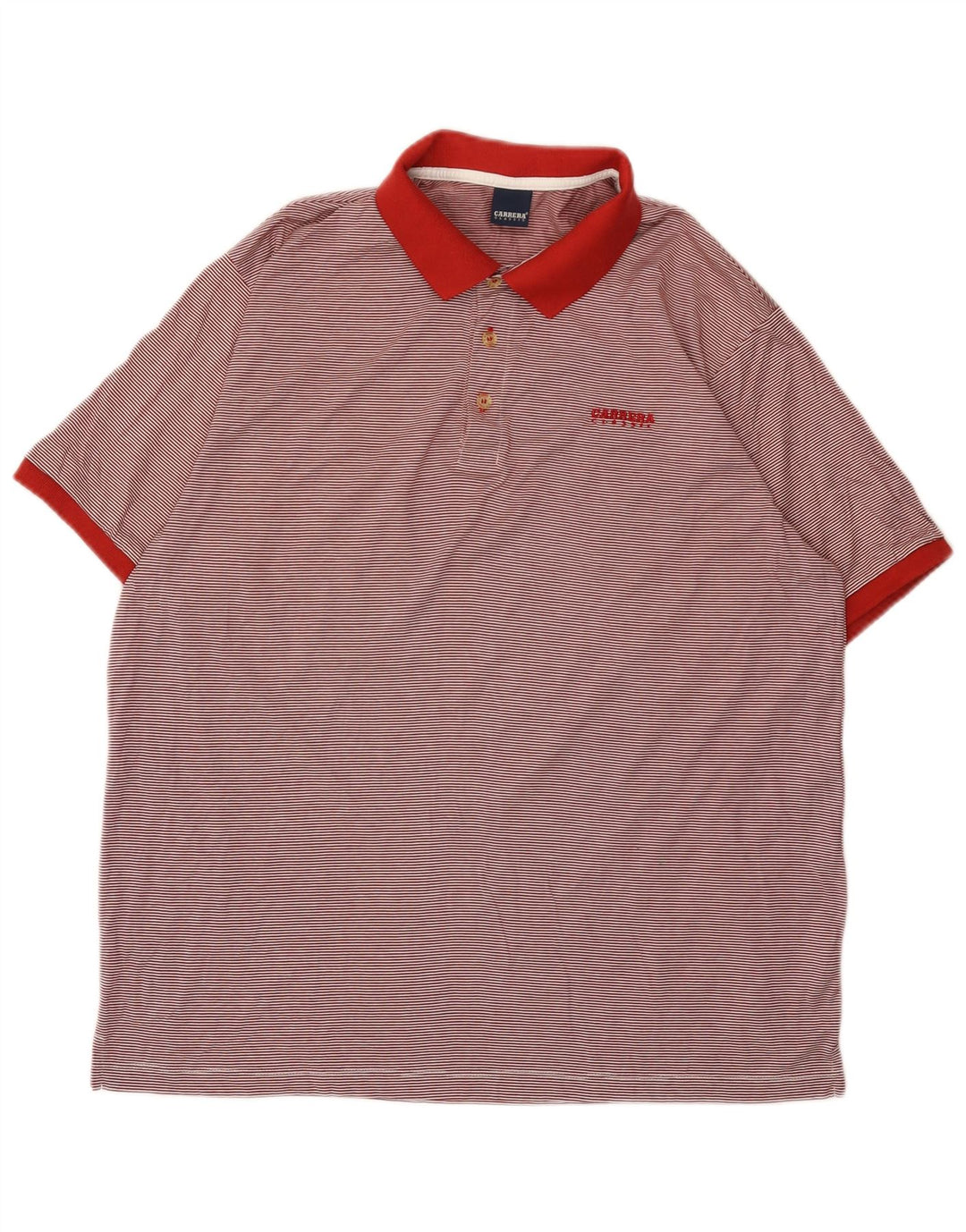Polo Carrera Hombre 3XL Algodón Rayas Rojas