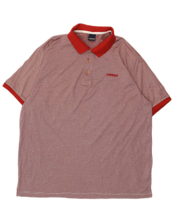 Polo Carrera Hombre 3XL Algodón Rayas Rojas