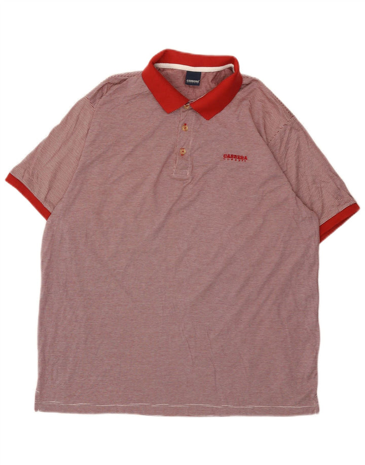 Polo Carrera Hombre 3XL Algodón Rayas Rojas