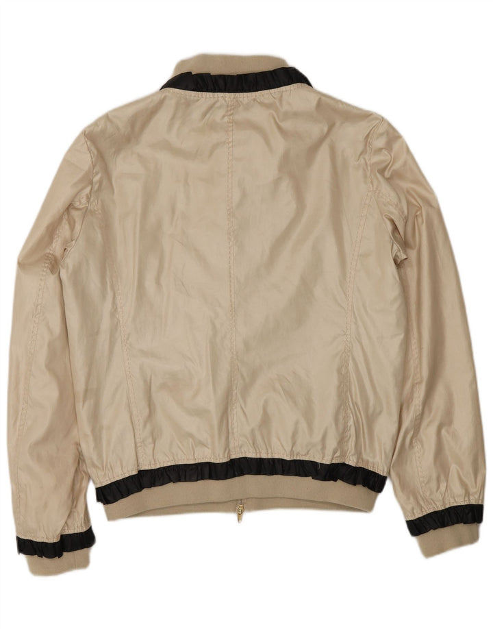 Moschino Chaqueta Bomber para Mujer UK 44 Poliéster Color Block Dorado Grande