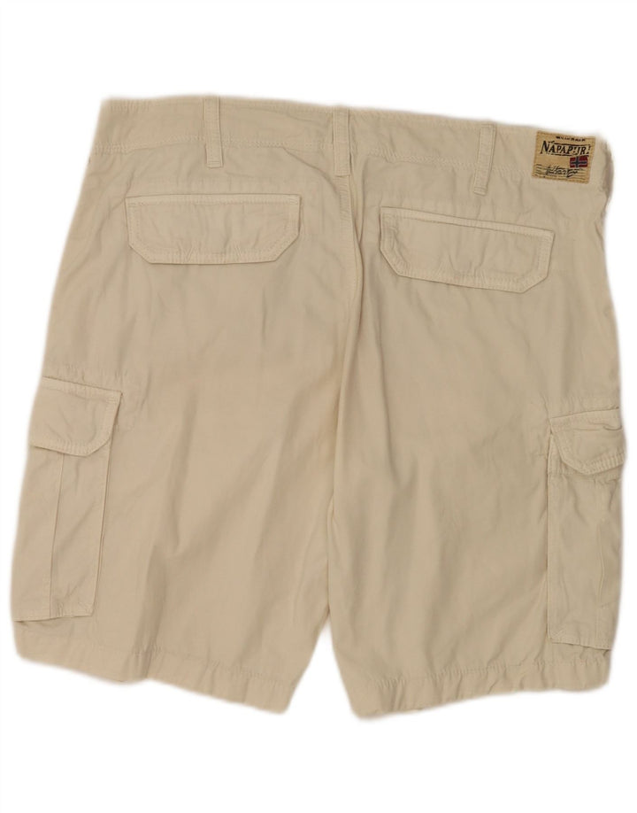 Napapijri Shorts Cargo Hombre W33 Algodón Beige Medio