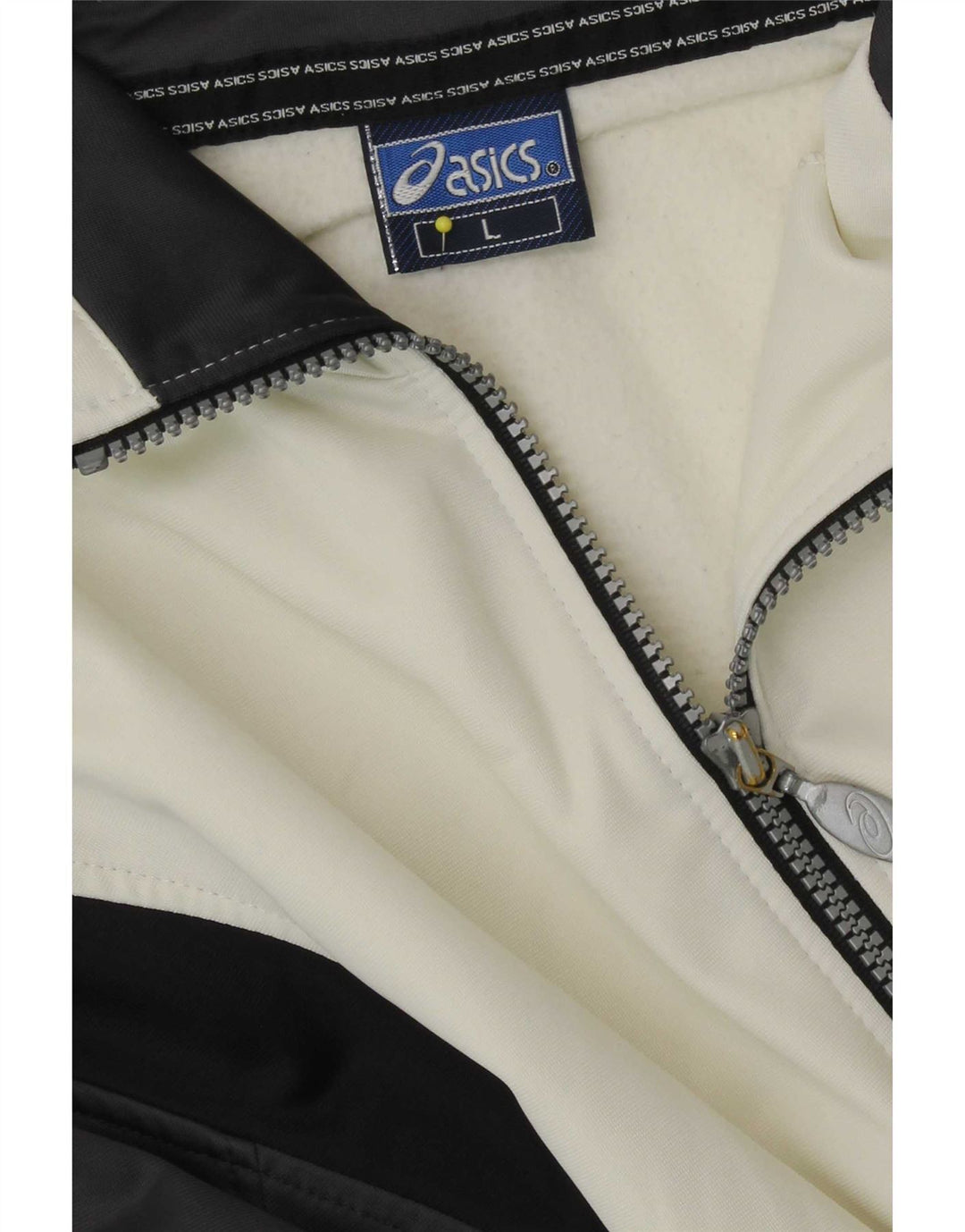 Asics Hombre Chándal Top Chaqueta Grande Blanco Colorblock