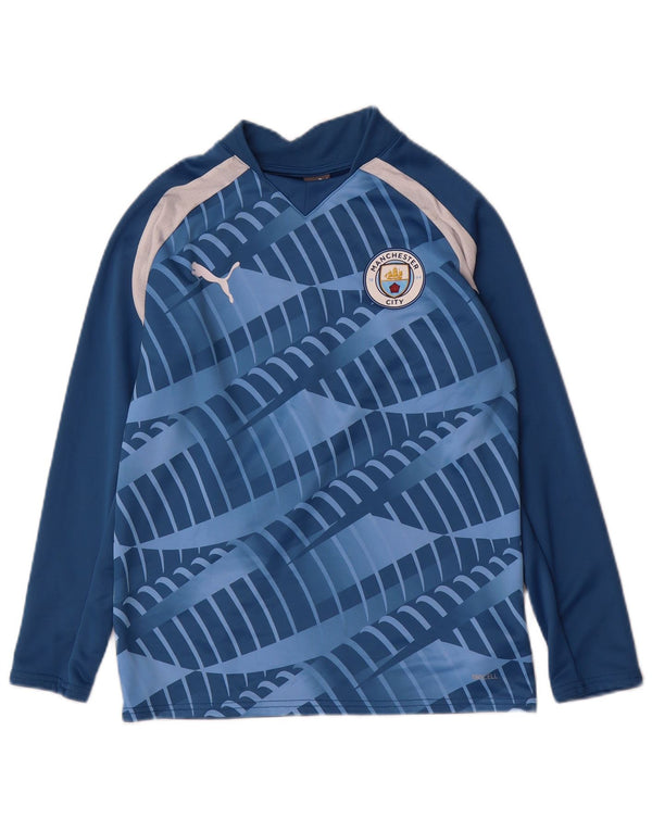 Puma Camiseta Manchester City Manga Larga para Niños 13-14 Años Azul Rayas