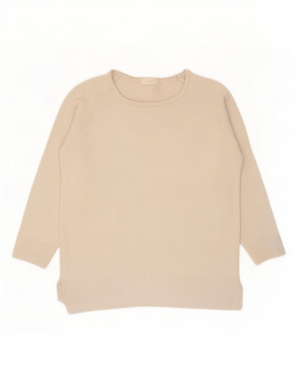 Marks & Spencer Suéter tipo jersey con cuello barco y manga 3/4 para mujer UK 10 Small Grey