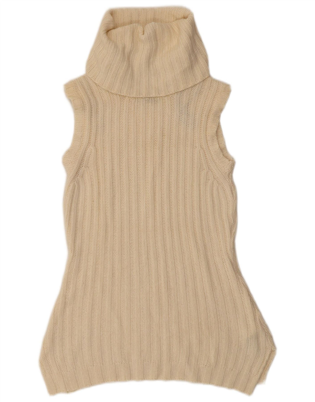 Massimo Dutti Jersey sin Mangas con Cuello Redondo para Mujer UK 42 Medium Beige