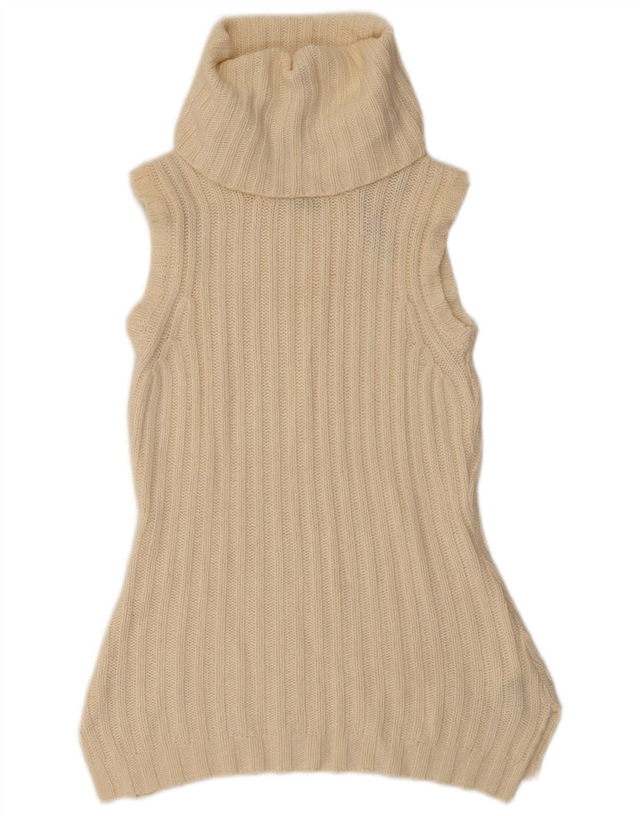 Massimo Dutti Jersey sin Mangas con Cuello Redondo para Mujer UK 42 Medium Beige