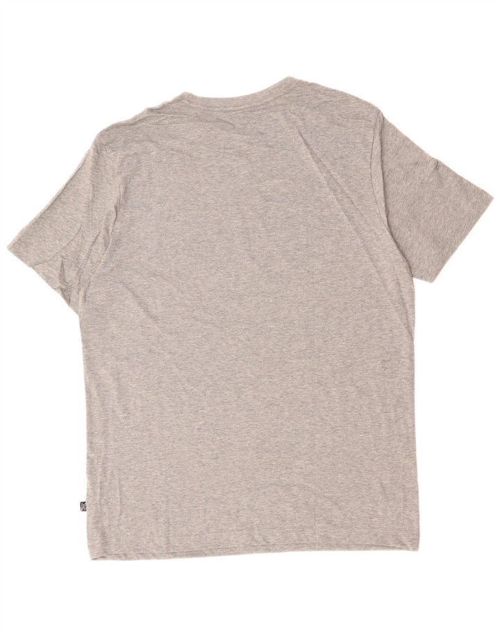 PUMA Camiseta gráfica para hombre Top grande gris moteado