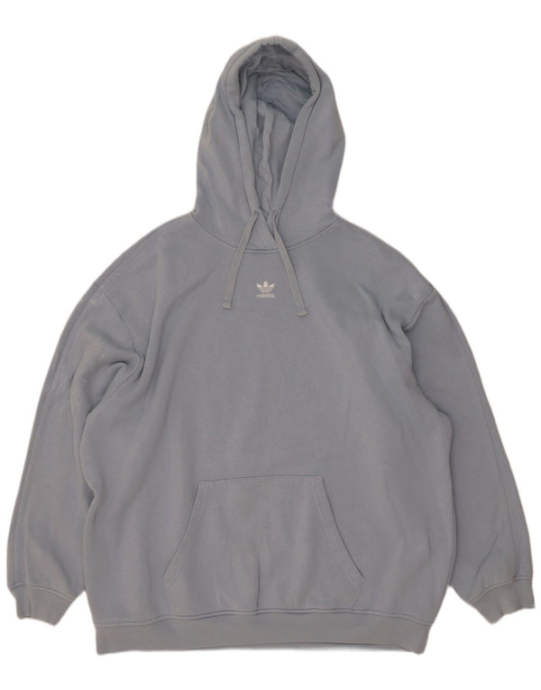 Adidas Jersey con capucha extragrande para mujer Reino Unido 12/14 Algodón azul medio