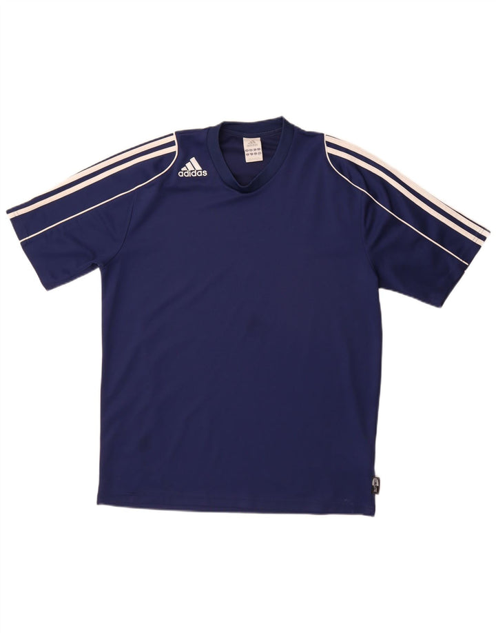 Adidas Hombre Climalite Camiseta Top Medio Azul Marino Poliéster
