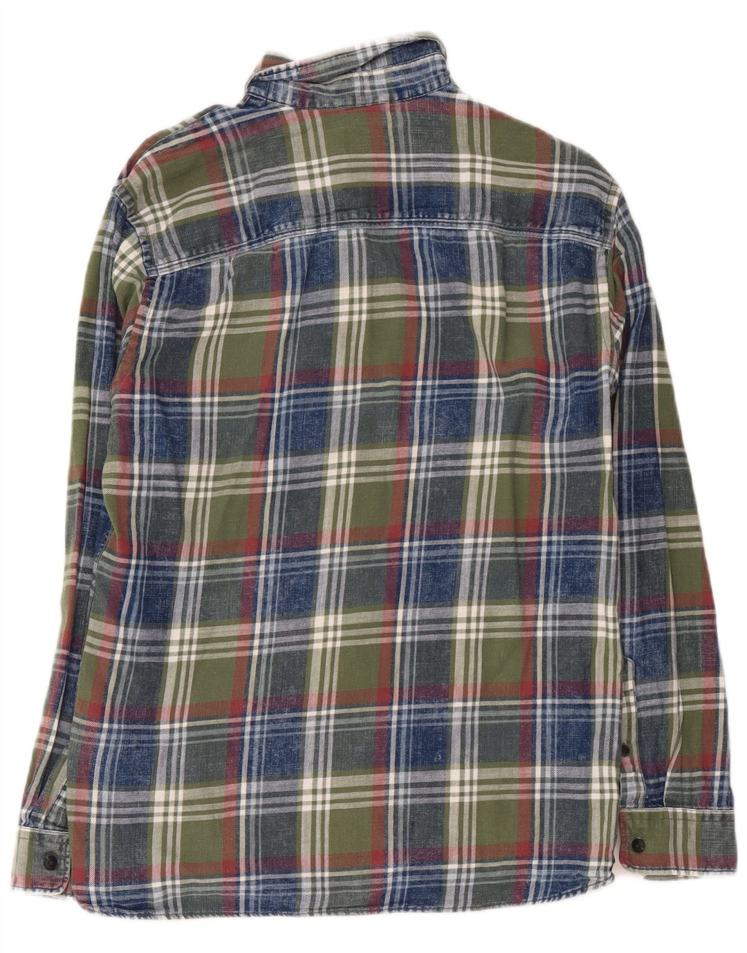 Jack & Jones Hombre Camisa De Franela De Algodón A Cuadros Verde Medio