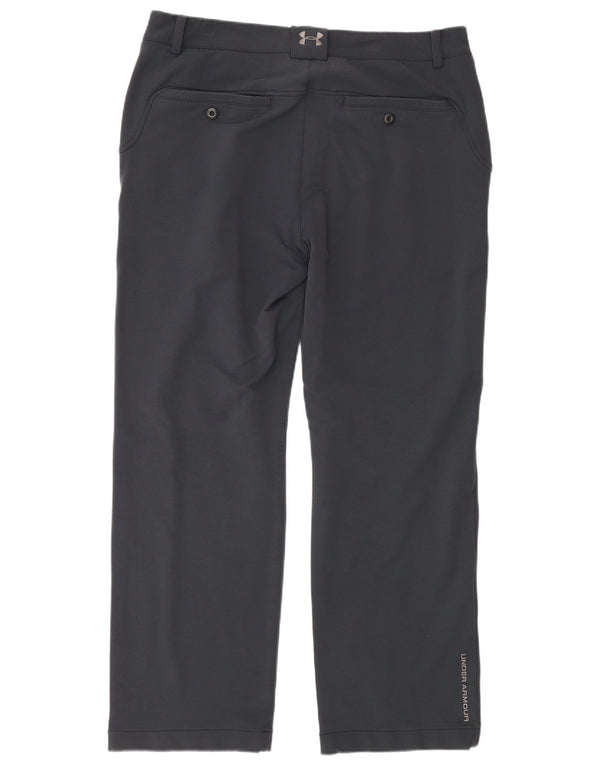 Under Armour Mens Straight Chino Trousers  W36 L30 Navy Blue Nylon