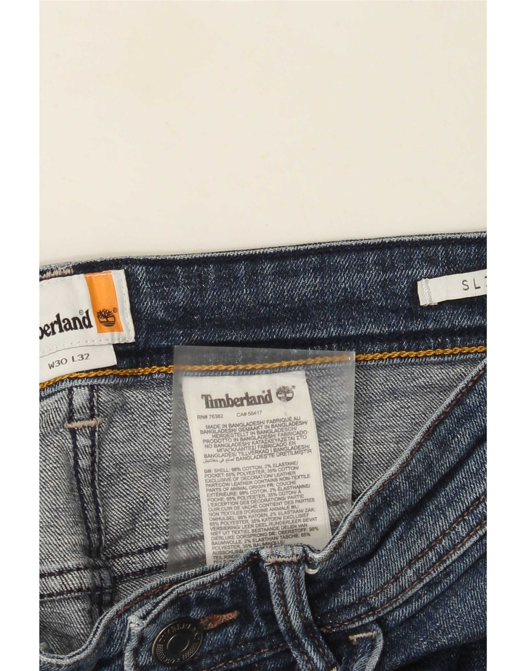 Vaqueros Timberland Mujer Slim W30 L32 Algodón Azul