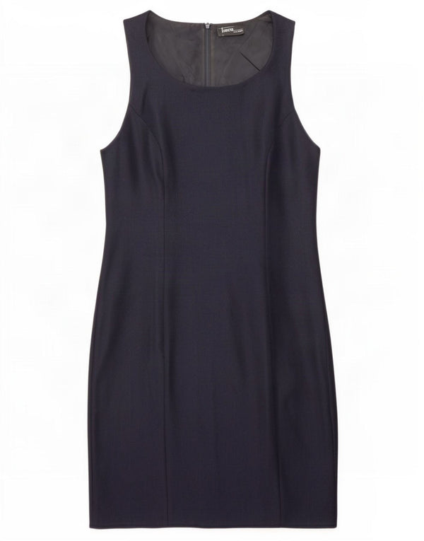 Tasca Vestido tubo sin mangas para mujer UK 10 Small Viscosa azul marino