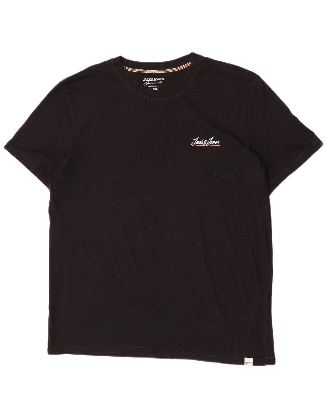 Jack & Jones Camiseta Hombre Top 2XL Algodón Negro