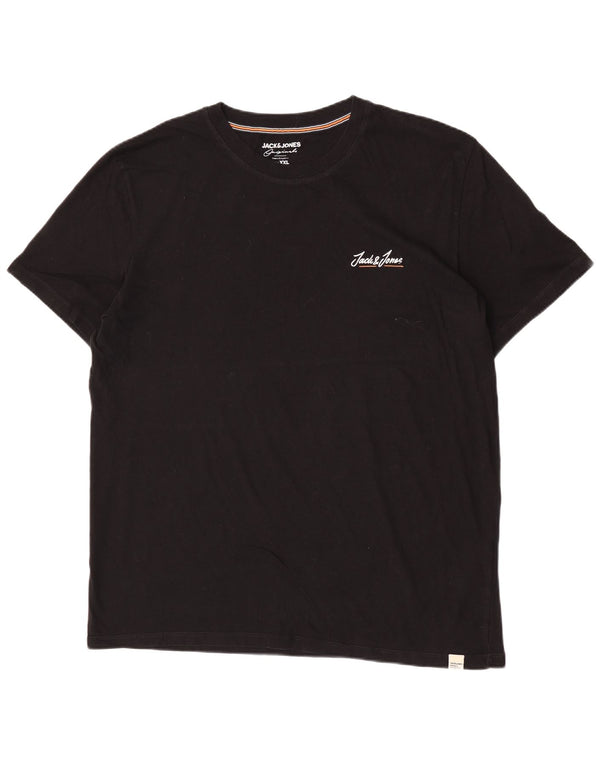 Jack & Jones Camiseta Hombre Top 2XL Algodón Negro