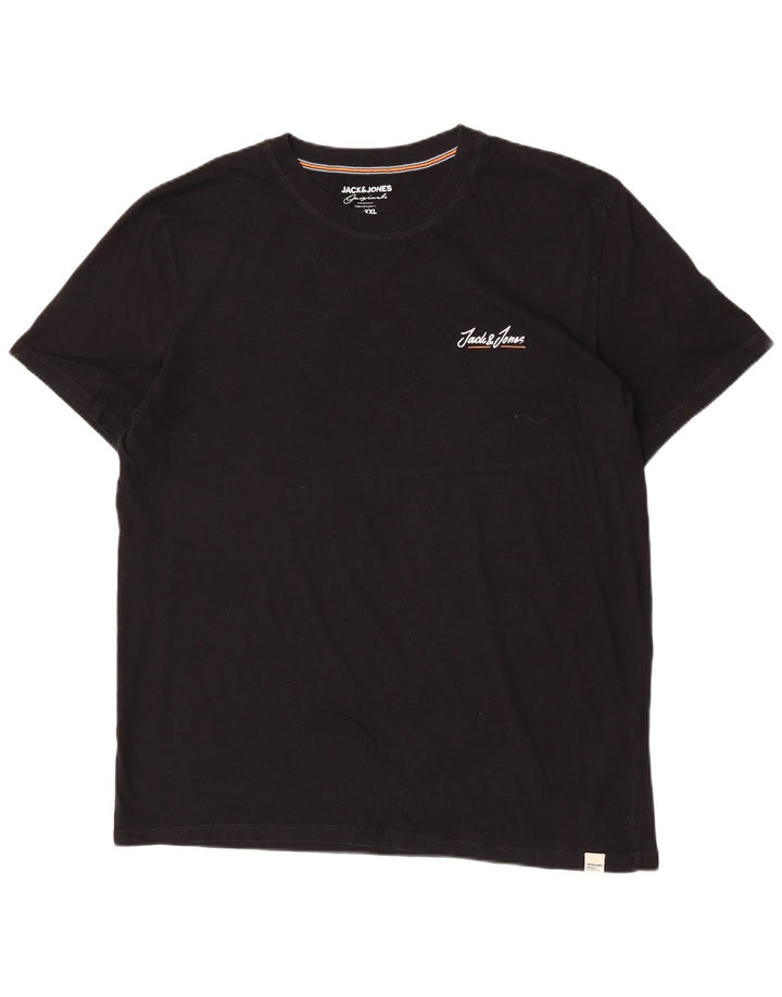Jack & Jones Camiseta Hombre Top 2XL Algodón Negro