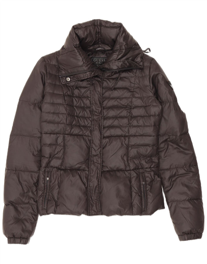 Guess Chaqueta acolchada para mujer UK 8 Small Nylon negro