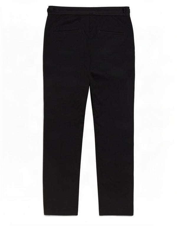 Zara Mujer Pantalón Cropped Slim Medium W30 L26 Algodón Azul Marino