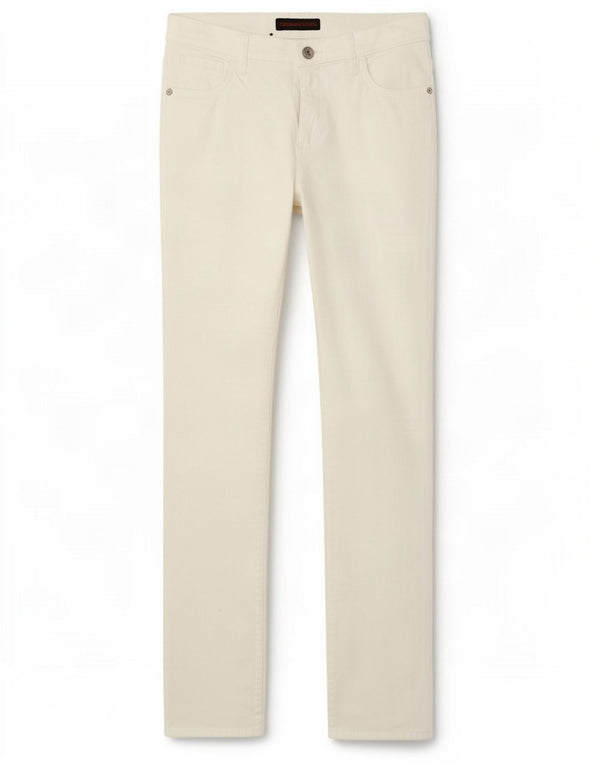 Pantalones Trussardi Mujer Slim Casual W26 L31 Algodón Blanco