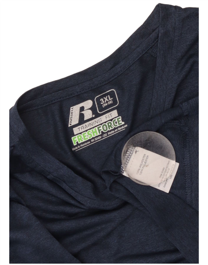 Russell Athletic Camiseta Hombre Manga Larga 3XL Azul Marino Poliéster