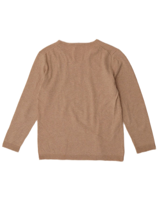 Zara Jersey con Cuello en V para Niños 11-12 Años Beige Moteado