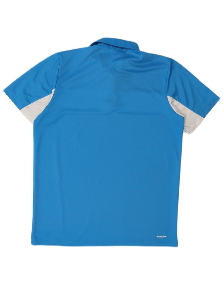 Adidas - Polo Climalite para hombre, poliéster, color azul grande