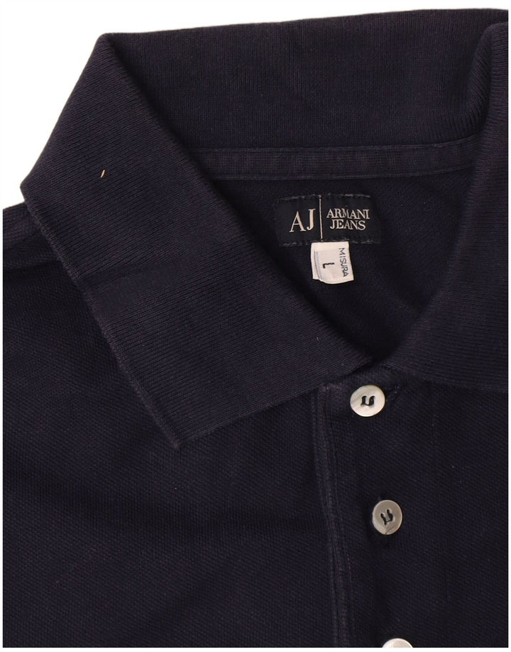 Armani Jeans Polo Hombre Grande Azul Marino Algodón