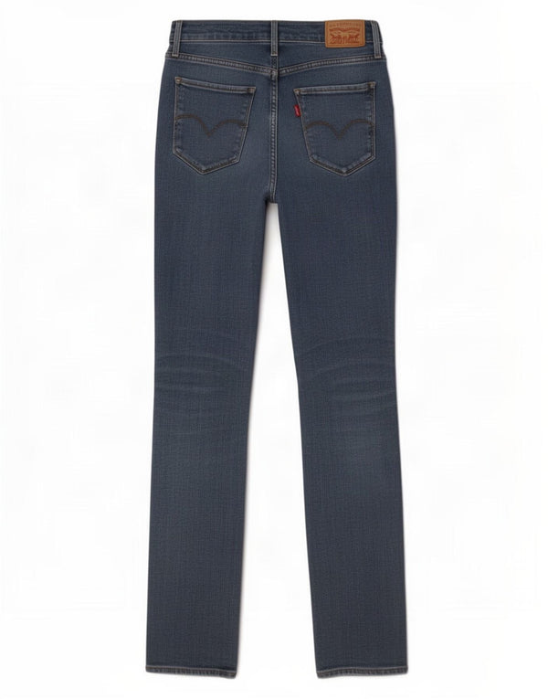 Levi's Vaqueros Rectos De Tiro Alto 724 Para Mujer W28 L32 Algodón Azul