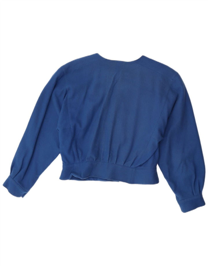 Krizia Chaqueta Bolero para Mujer UK 44 Azul Medio