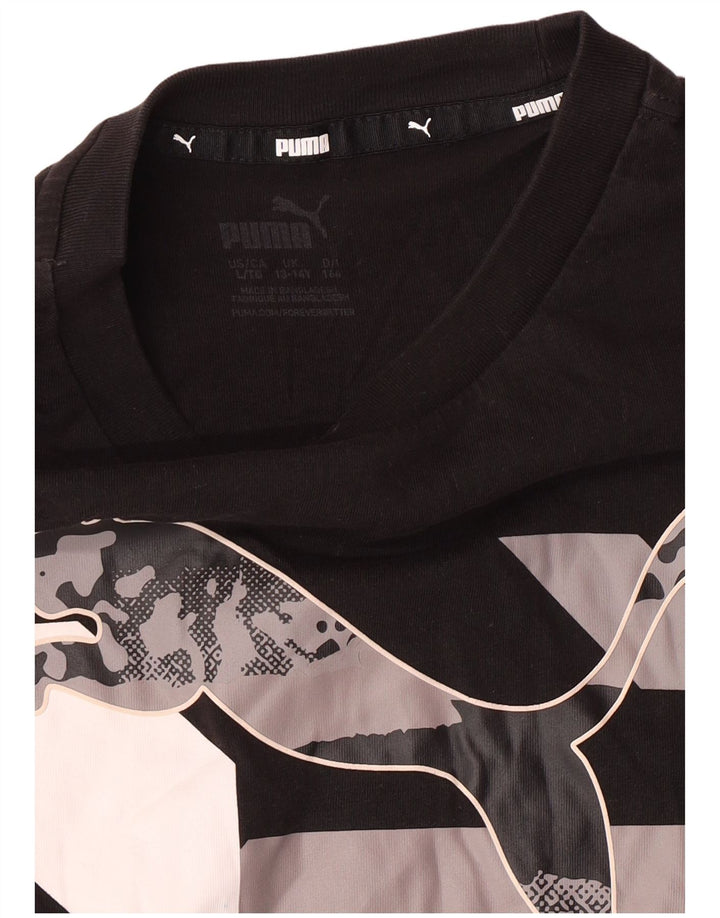 Puma Camiseta gráfica para niño manga larga 13-14 años negro