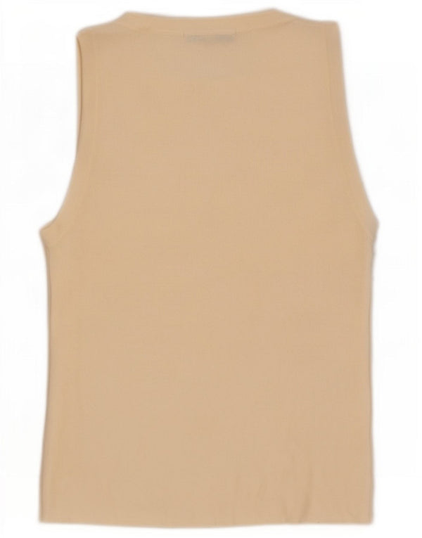 Zara Mujer Chaleco Top UK 40 Large Off White
