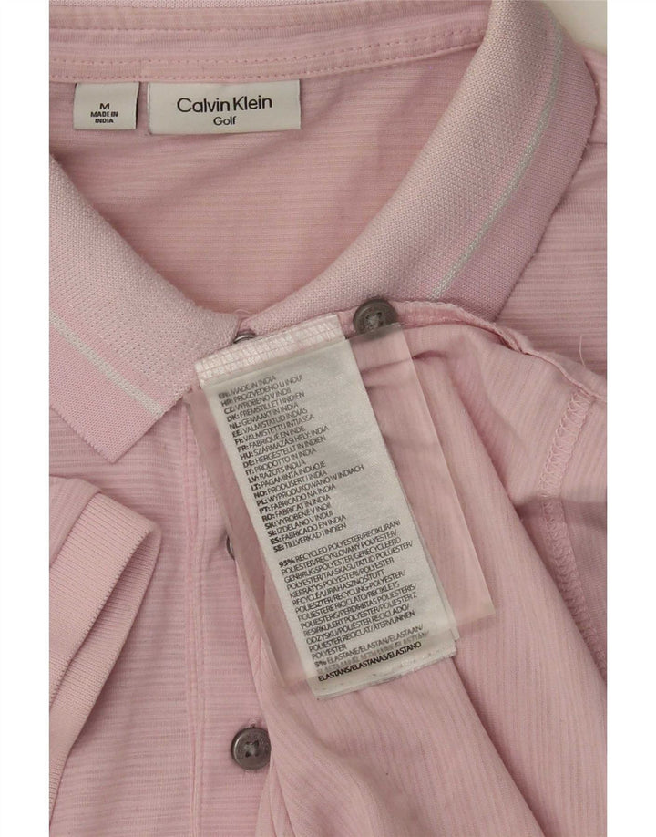 Polo Calvin Klein para hombre Poliéster a rayas rosa medio