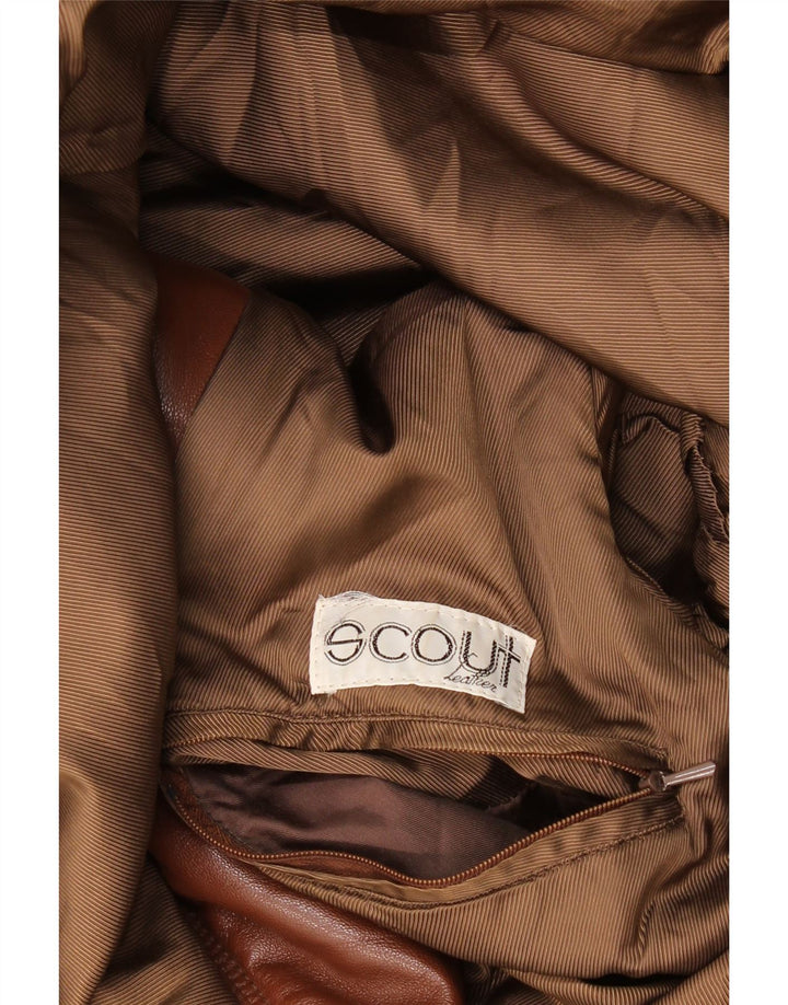 Chaqueta de cuero Scout para hombre UK 40 Large Brown