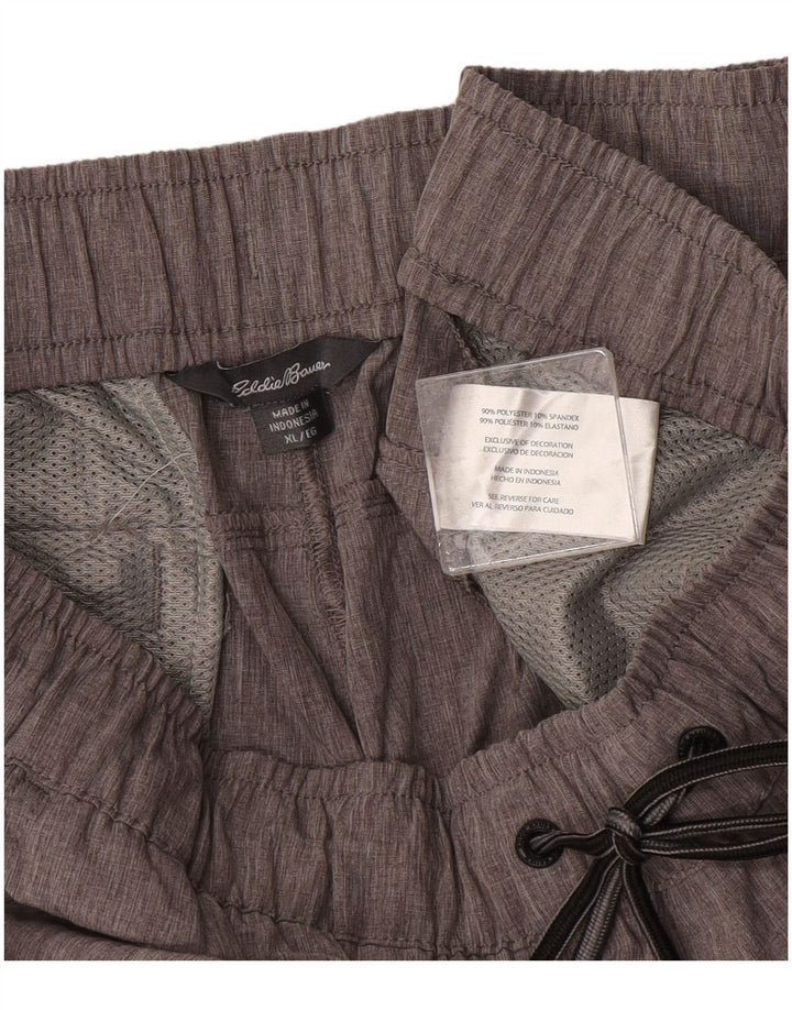 Eddie Bauer Pantalones cortos deportivos para hombre XL Poliéster gris