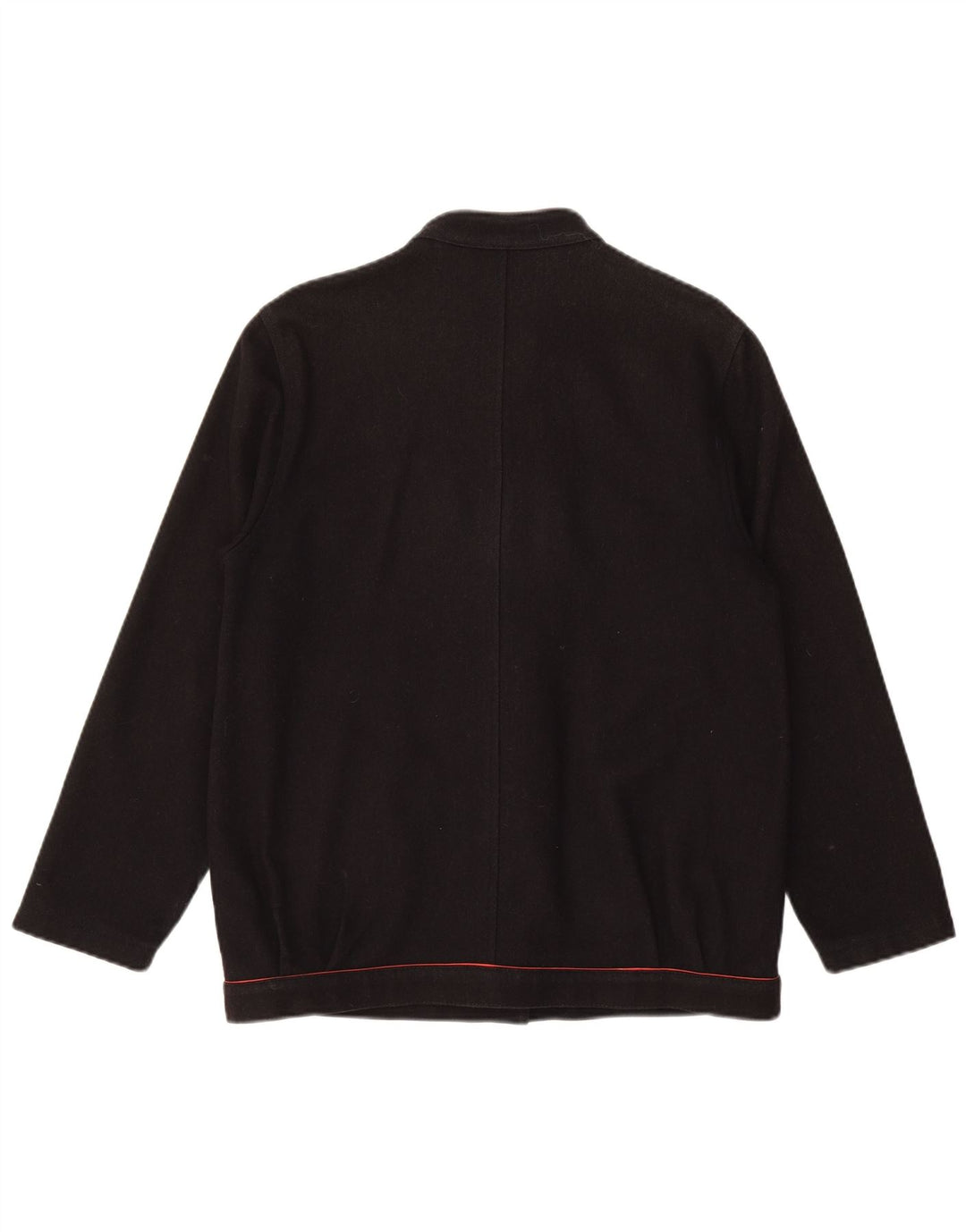 AQUARAMA Womens Utility Jacket UK 14 Medium Black Wool