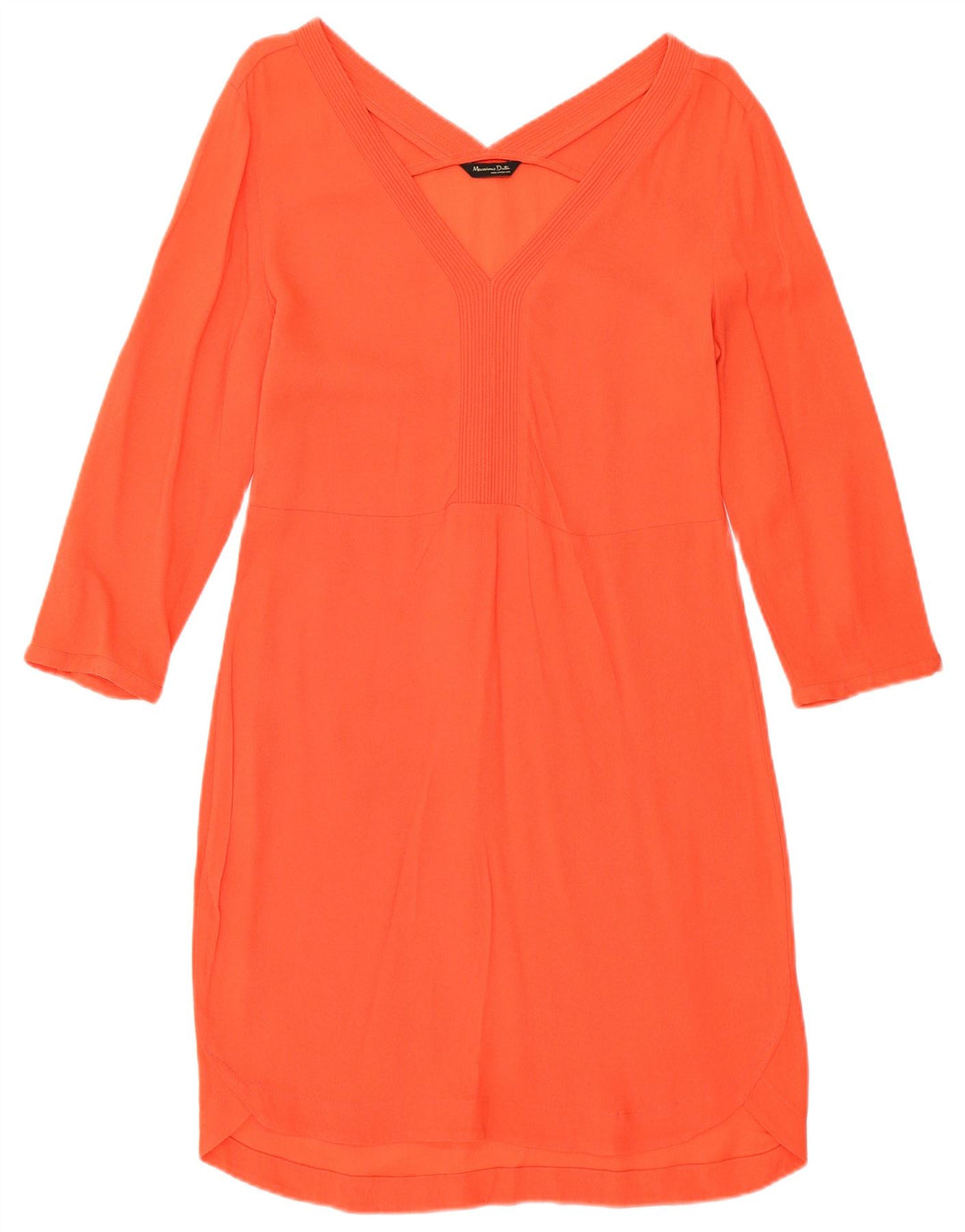 Massimo Dutti Vestido tubo de manga 3/4 para mujer UK 8 Small Naranja