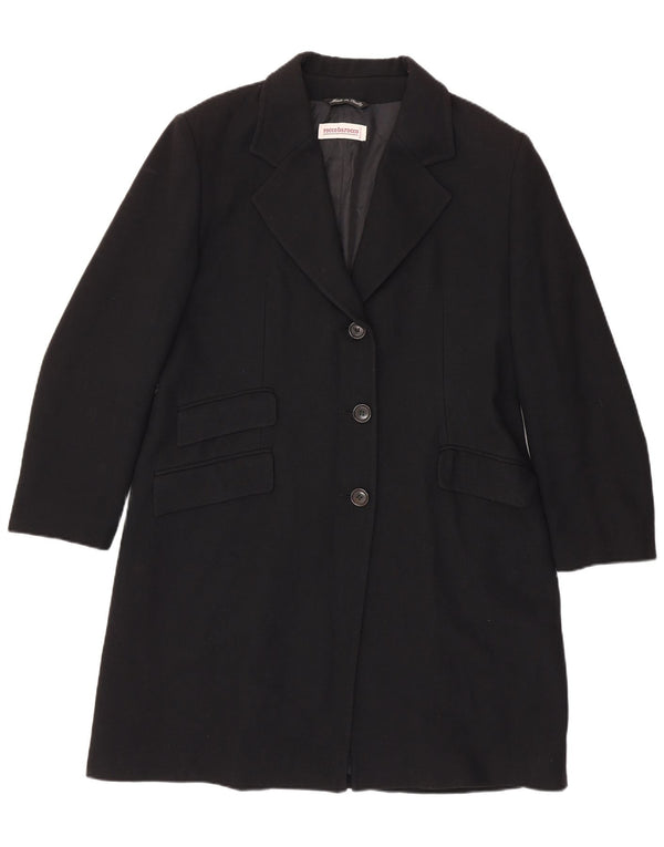 Roccobarocco Chaqueta tipo blazer larga con 3 botones para mujer UK 46 Grande Negro