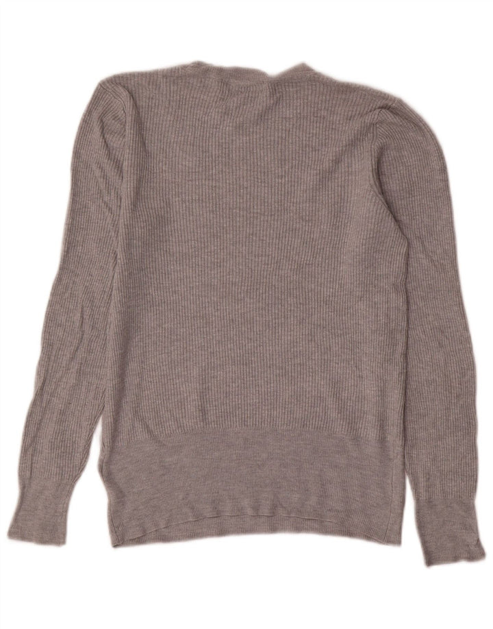 Marks & Spencer Jersey de cuello redondo para mujer UK 42 Viscosa gris medio
