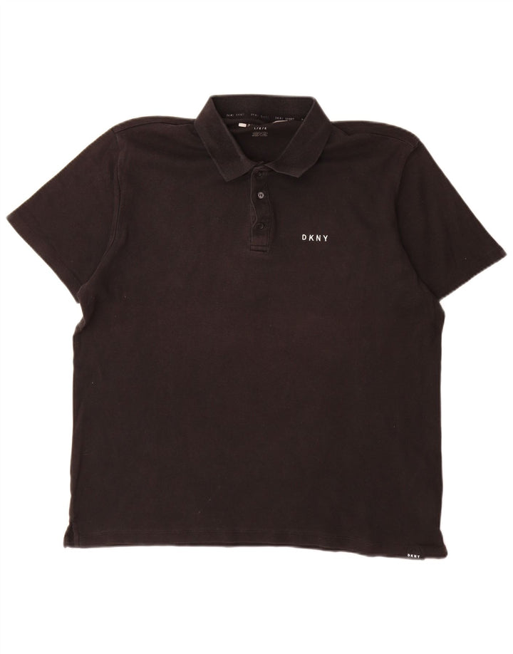 Polo Dkny Hombre Grande Algodón Negro