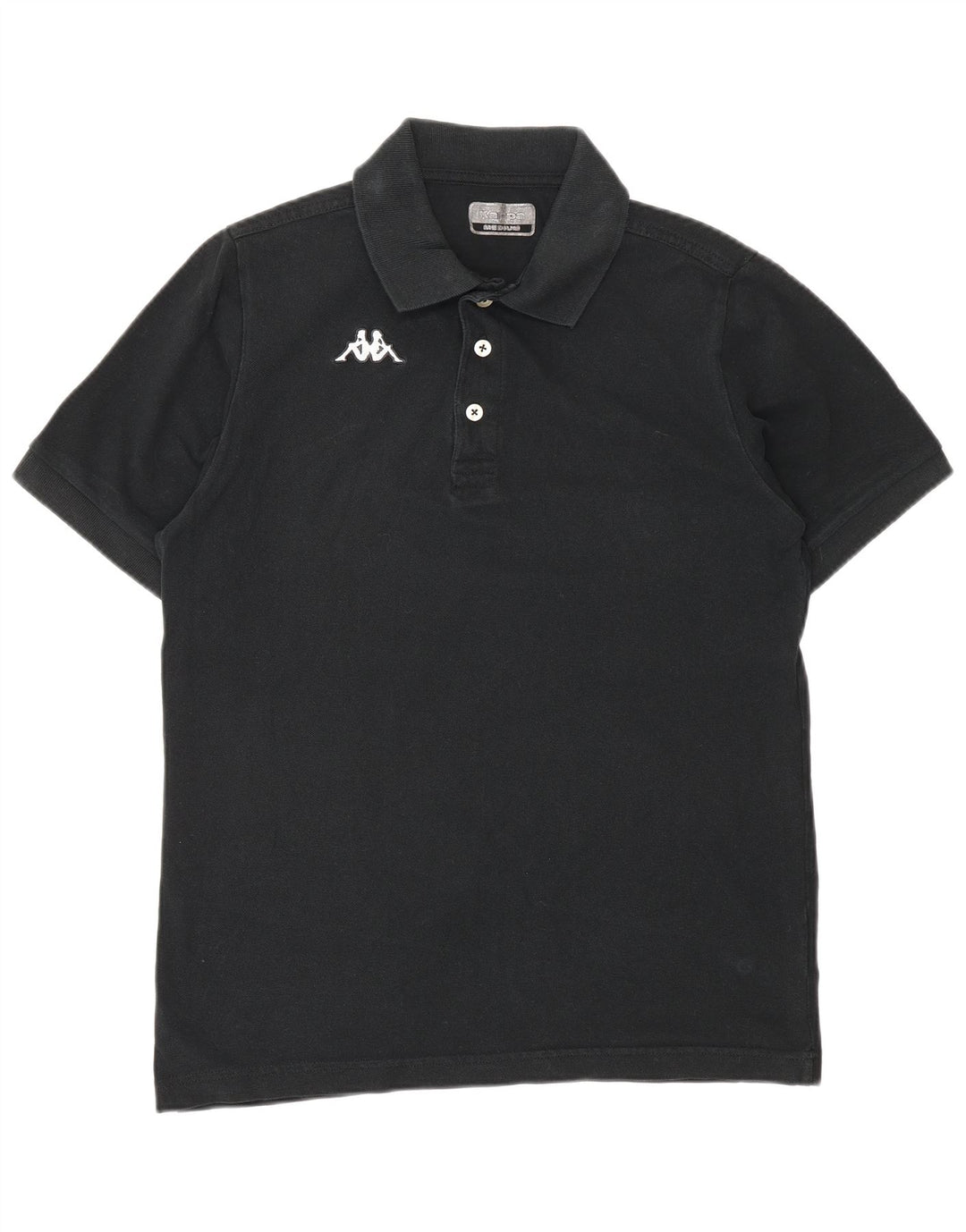 KAPPA Polo Hombre Mediano Negro Algodón