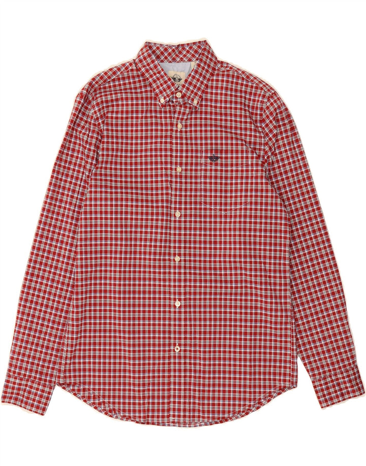 DOCKERS Mens Classic Fit Shirt Medium Red Check Cotton Vintage Dockers and Second-Hand Dockers from Messina Hembry 
