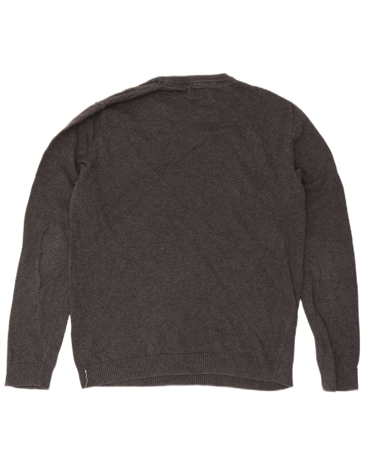 Jersey Jack & Jones Hombre con Cuello Redondo de Algodón Gris Medio