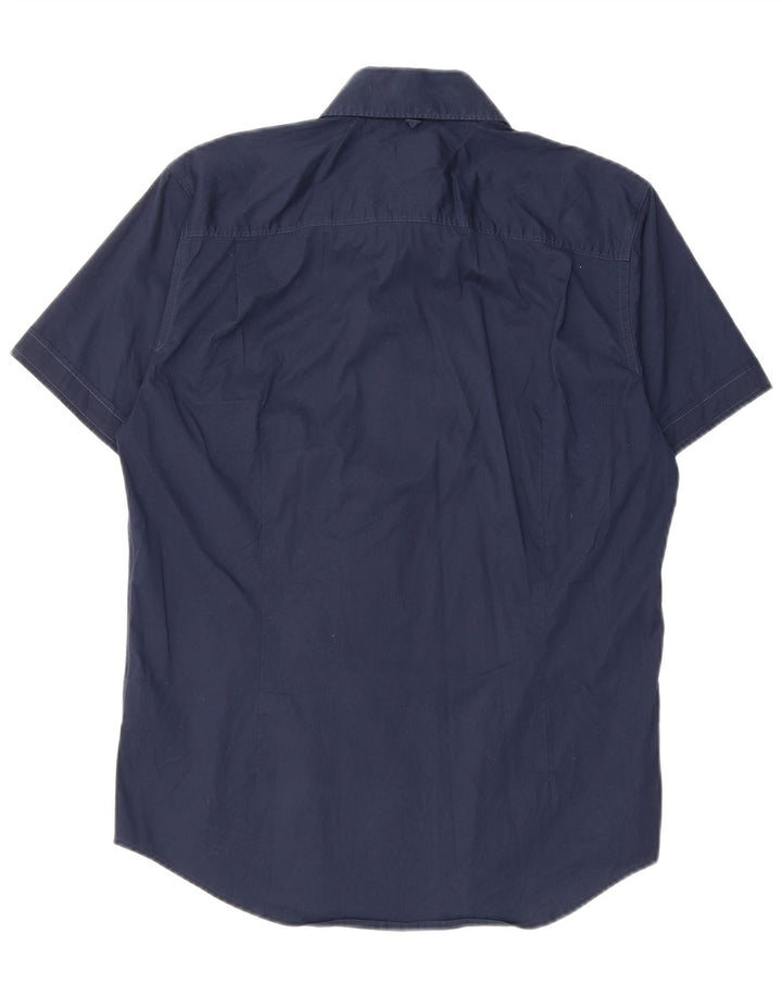Camisa Tommy Hilfiger Hombre Manga Corta Algodón Azul Marino Mediano