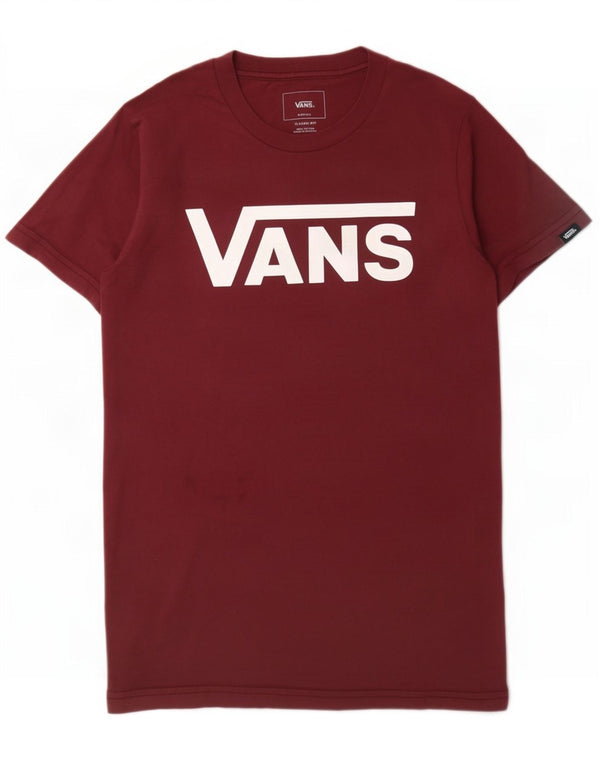 Vans Camiseta clásica de corte gráfico para hombre Top XS Algodón burdeos