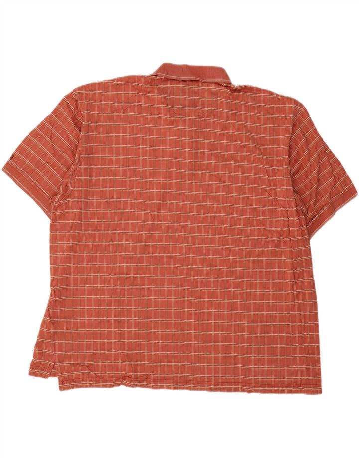 Izod Polo Hombre 2XL Algodón A Cuadros Naranja
