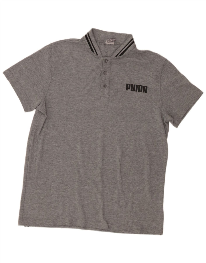Puma Polo gráfico para hombre, talla grande, gris